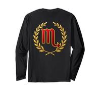 Elegante Simbolo del Segno Zodiacale Scorpione Maglia a Manica