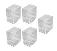 Elegante soluzione di archiviazione 5 Pezzi Quadrato Orologi Stand Chiaro Custodie di Plastica Comodo Per La Protezione Orologio Utilizzare Orologi Decorativi Showcase Scatola, Taglia unica, come