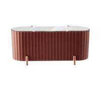 Elegante Soluzione Porta Trucchi con Divisori Regolabili e Cover Trasparente