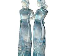 Elegante sorella del Dio della speranza che abbraccia il Seraph, statua trasparente della sorella, un meraviglioso simbolo di amore e pace, regalo di compleanno per fidanzate per donne