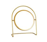 Elegante specchio da pavimento nero regolabile per trucco per bagno e bagno elegante design in metallo perfetto per la routine di bellezza domestica e vestirsi.