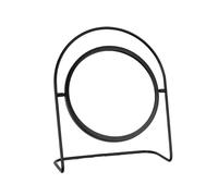 Elegante specchio da pavimento nero regolabile per trucco per bagno e bagno elegante design in metallo perfetto per la routine di bellezza domestica e vestirsi.