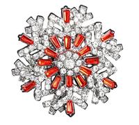 Elegante spilla 3D con fiocchi di neve che abbellisce ogni ensemble, adatta per occasioni casual e formali, Einheitsgröße, come descritto