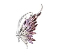 Elegante spilla a farfalla con brillanti pietre blu materiali metallici resistenti per dare o personalizzare lo stile leggero quotidiano spilla, Taglia unica, come descritto