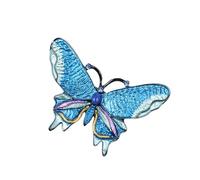 Elegante spilla a farfalla con cristalli smaltati per abiti da sposa per gli ospiti, abiti da sera e accessori per eventi speciali, spilla a farfalla, taglia unica, come descritto