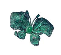 Elegante spilla a farfalla con dettaglio artistico in lega e ala di alta qualità per un accessorio di moda leggero e lussuoso da donna, spilla in lega, One Size, come descritto