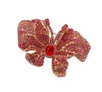 Elegante spilla a farfalla con dettaglio artistico in lega e ala di alta qualità per un accessorio di moda leggero e lussuoso da donna, spilla in lega, One Size, come descritto