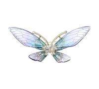Elegante spilla a farfalla in acrilico trasparente per le donne dal design unico leggero robusto spilla gioielli lei leggera spilla abiti, Misura unica, come descritto