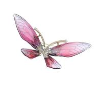 Elegante spilla a farfalla in acrilico trasparente per le donne dal design unico leggero robusto spilla da bavero gioielli lei acrilico farfalla spilla, Misura unica, come descritto