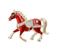 Elegante spilla a forma di animale zodiacale in lega con chiusura sicura a perno per la decorazione del vestito accessorio a forma di cavallo, One Size, come descritto