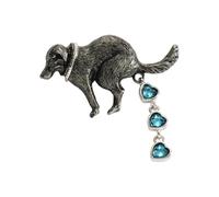 Elegante spilla a forma di cacca di cane realizzata con materiali robusti, spilla unica per una sensazione di lusso e una lunga durata, gioiello lussuoso al tatto, Misura unica, come descritto