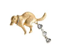 Elegante spilla a forma di cacca di cane realizzata con materiali robusti, spilla unica per una sensazione di lusso e una lunga durata per adulti alla moda, Misura unica, come descritto