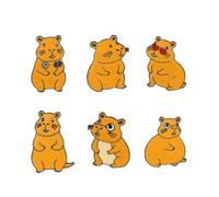 Elegante spilla a forma di capibara in metallo, con personaggio Capibara unica, adatta per l'uso quotidiano e riunioni, Acciaio inossidabile