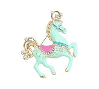 Elegante spilla a forma di cavallo in stile cartone animato, per donne e ragazze, appassionati di moda alla ricerca di accessori unici per l'uso quotidiano in lega, Misura unica, come descritto