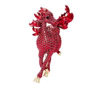 Elegante spilla a forma di cavallo tempestata di cristalli con accessori di abbigliamento sicuri per eventi formali e abbigliamento casual chiusura sicura accessorio, Misura unica, come descritto