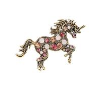 Elegante spilla a forma di cavallo unica spilla da bavero alla moda gioielli spilla animale adatta per vari uso quotidiano e per feste in lega spilla a forma di cavallo, One Size, come descritto