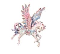 Elegante spilla a forma di cavallo volante in lega leggera per spilla da colletto per corsetto alla moda, Misura unica, come descritto