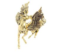Elegante spilla a forma di cavallo volante realizzata in robusta lega placcata che simboleggia il sogno, perfetta per accessori alla moda, Misura unica, come descritto