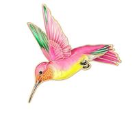 Elegante spilla a forma di colibrì per donne e ragazze, da attaccare a camicie, cappotti, borse, accessori multifunzionali, spilla in metallo, Misura unica, come descritto