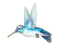 Elegante spilla a forma di colibrì per donne e ragazze, si attacca a camicie, cappotti, borse, accessorio multifunzionale colorato, One Size, come descritto