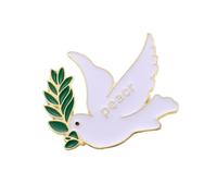 Elegante spilla a forma di colomba della pace che simboleggia armonie e amicizia, struttura in lega, elegante spilla da bavero per varie occasioni