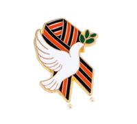 Elegante spilla a forma di colomba della pace con rivestimento smaltato, accessori per sciarpe, giacche o borse, elegante spilla per cappotto