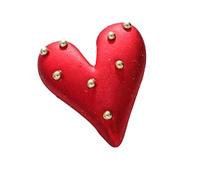 Elegante spilla a forma di cuore rosso per camicette e top elegante accessorio per camicia accessori per indumenti fissatore permanente in lega spilla a forma di cuore