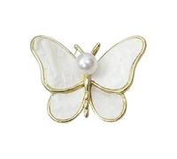 Elegante spilla a forma di farfalla, con meccanismo a turno di sicurezza, difetti artigianali, stile versatile, elegante farfalla, Taglia unica, come descritto