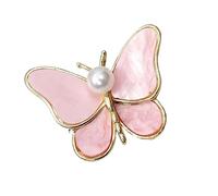 Elegante spilla a forma di farfalla, con meccanismo a turno di sicurezza, difetti artigianali, stile versatile, elegante farfalla, Taglia unica, come descritto