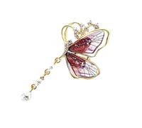 Elegante spilla a forma di farfalla con nappe disegni gocciolanti a forma di gocce d'acqua materiali in lega per le donne accessorio di moda farfalla nappe spilla, Misura unica, come descritto