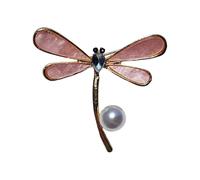 Elegante spilla a forma di farfalla con perle e gocce d'acqua, gioielli artistici in lega per giacche, abiti, cappotti, perle, gioielli a farfalla, Misura unica, come descritto