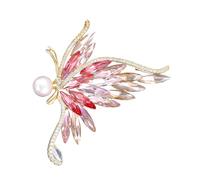 Elegante spilla a forma di farfalla decorata con cristalli, adatta per donne che amano accessori unici, Misura unica, come descritto