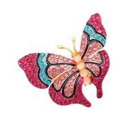 Elegante spilla a forma di farfalla per ragazze e donne in lega leggera con strass decorazione spilla accessori abbigliamento versatile retrò spilla da donna, Misura unica, come descritto