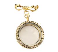 Elegante spilla a forma di farfalla tempestata di diamanti con porta foto segreta, gioielli in lega portatile per le donne accessorio per gioielli, Misura unica, come descritto