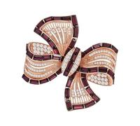 Elegante spilla a forma di fiocco, accessorio per vestito, in lega, perfetta per abbinarla a un outfit alla moda da donna, Misura unica, come descritto