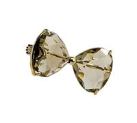 Elegante spilla a forma di fiocco con cristalli, comoda accessorio in lega con elementi di fissaggio per abbigliamento formale e per tutti i giorni, Misura unica, come descritto