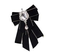 Elegante spilla a forma di fiocco di strass con elegante cristallo per abito e abbigliamento accessorio per un look sofisticato spilla curva in cristallo, Medium, come descritto