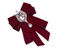 Elegante spilla a forma di fiocco di strass con elegante cristallo per abito e abbigliamento accessorio per un look sofisticato spilla curva in cristallo, Medium, come descritto