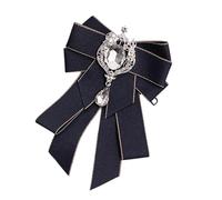 Elegante spilla a forma di fiocco di strass con elegante cristallo per abito e abbigliamento accessorio per un look sofisticato spilla curva in cristallo, Medium, come descritto