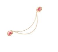Elegante spilla a forma di fiore con catena da bavero, gioiello elegante, adatto per vari accessori per feste quotidiane, spilla alla moda, Misura unica, come descritto