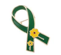 Elegante spilla a forma di fiore con nastro che simboleggia la cura e il distintivo per eventi di beneficenza, riunioni e look alla moda, comoda da indossare, Misura unica, come descritto