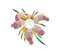 Elegante spilla a forma di fiore da donna, in lega, accessorio unico, ideale per eventi professionali e sociali, gioiello alla moda, One Size, come descritto