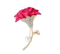 Elegante spilla a forma di fiore di garofano, in lega, elegante, ideale per la festa della mamma e da indossare tutti i giorni, One Size, come descritto