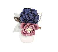 Elegante spilla a forma di fiore in tessuto, forcina for capelli a doppio scopo, decorazione for maglioni, accessori for le donne(navy Blue)