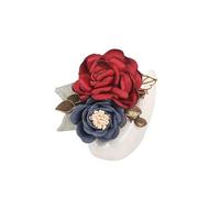 Elegante spilla a forma di fiore in tessuto, forcina for capelli a doppio scopo, decorazione for maglioni, accessori for le donne(WineRed)