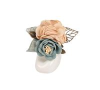 Elegante spilla a forma di fiore in tessuto, forcina for capelli a doppio scopo, decorazione for maglioni, accessori for le donne(Champagne)