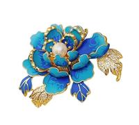 Elegante spilla a forma di fiore per le donne vintage perle strass intarsiato bavero accessorio gioielli per abiti gioielli alla moda floreale bavero gioielli, Misura unica, come descritto