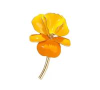 Elegante spilla a forma di iris, gioiello in stile antico, smaltato, ornamento per occasioni speciali, accessorio alla moda iris, Misura unica, come descritto