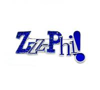 Elegante spilla a forma di lettera con strass ZZZPHI - Spilla blu per sorellanza greca Sorority ZPB ZETA ragazze, metallo, cristallo