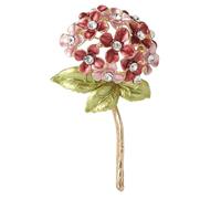 Elegante spilla a forma di ortensia nei toni del bianco, sofisticata spilla a forma di fiore per donne alla moda in cerca di stili e dettagli da ufficio, Misura unica, come descritto